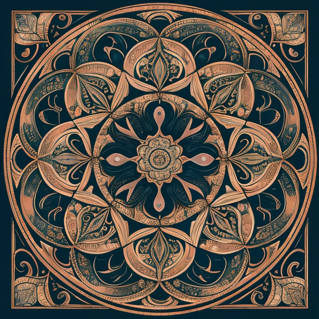 Official Art、unity 8k wall paper、ultra-detailliert、Beautifully Aesthetic、masterpiece、top-quality、(Zentangle、a Mandala、Tangles、Tangles)、(Fractal Art:1.3)、ighly detailed、Dynamic angles、The most beautiful forms chaos、elegent、Brutalist design、Vibrant colors、romantism、