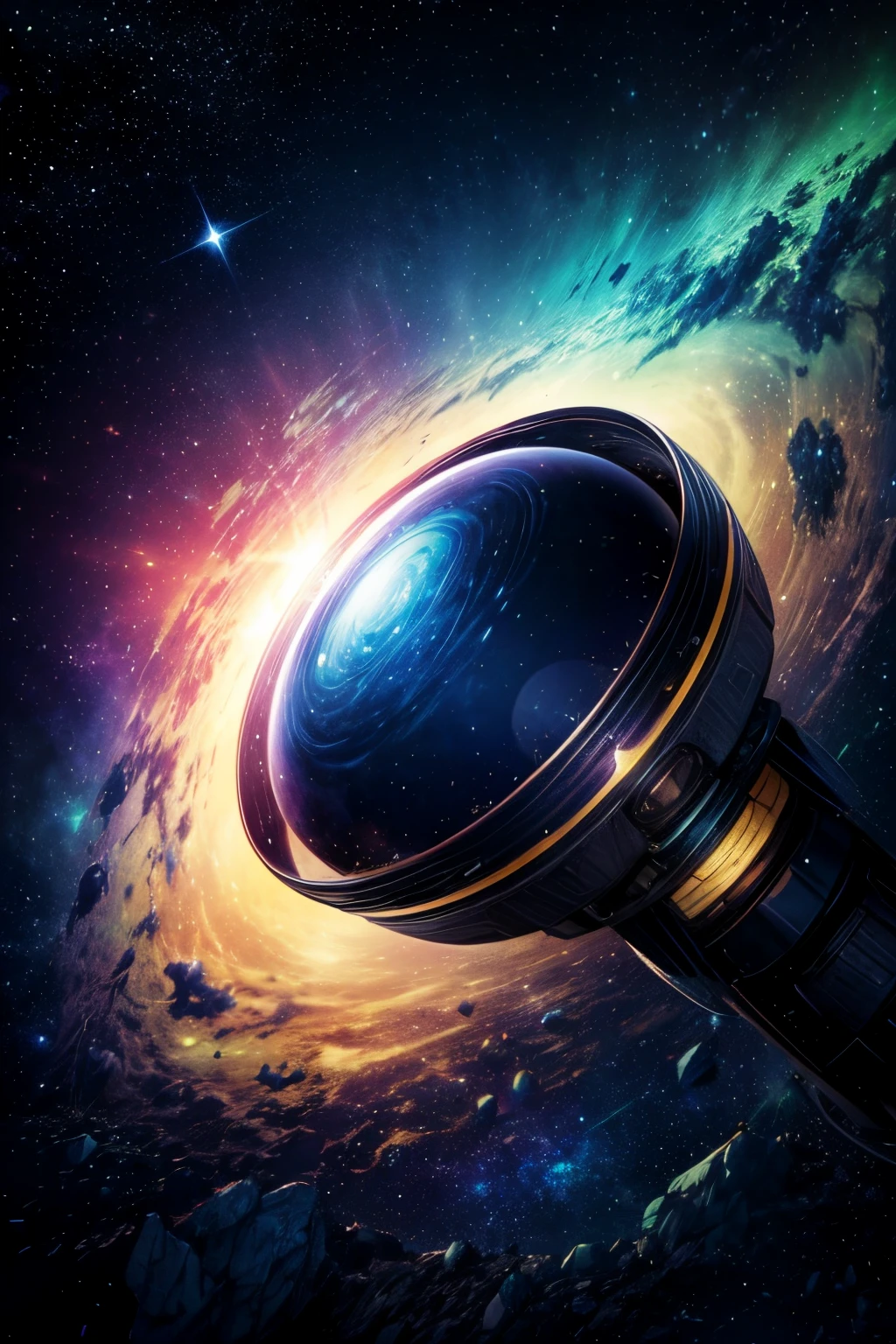 (La mejor calidad,4k,8k,Altas Resoluciones,Obra maestra:1.2),Ultra detallado,(realista,fotorrealista,fotorrealista:1.37),arte planetario,sistema solar,cielo nocturno,estrellas brillantes,Cosmic Wonders,Cuerpos celestes,planetas en movimiento,Orbiting planets,space exploration,astronomy,Viaje interestelar,exoplanetas,alien worlds,galaxias distantes,Nebulosas,viveros estelares,Explosiones estelares,Milky Way Galaxy,intergalactic journey,cosmic dust,Continuo espacio-tiempo,Materia oscura,revelando el universo,Belleza infinita,astrophotography,Galactic Adventures,universo misterioso,Cosmic Energy,Explorando lo desconocido,Constelaciones estelares,Celestial Navigation,stellar dynamics,Deep space exploration,CosmicLandscapes,vista de astronauta,universo espectacular,Paisajes impresionantes,horizontes lejanos,Espacio luminoso,Estrellas pulsantes,cosmic ballet,Paisaje lunar,visiones de otro mundo,enigmatic space,cosmos cautivador,ever expanding universe,auroras coloridas