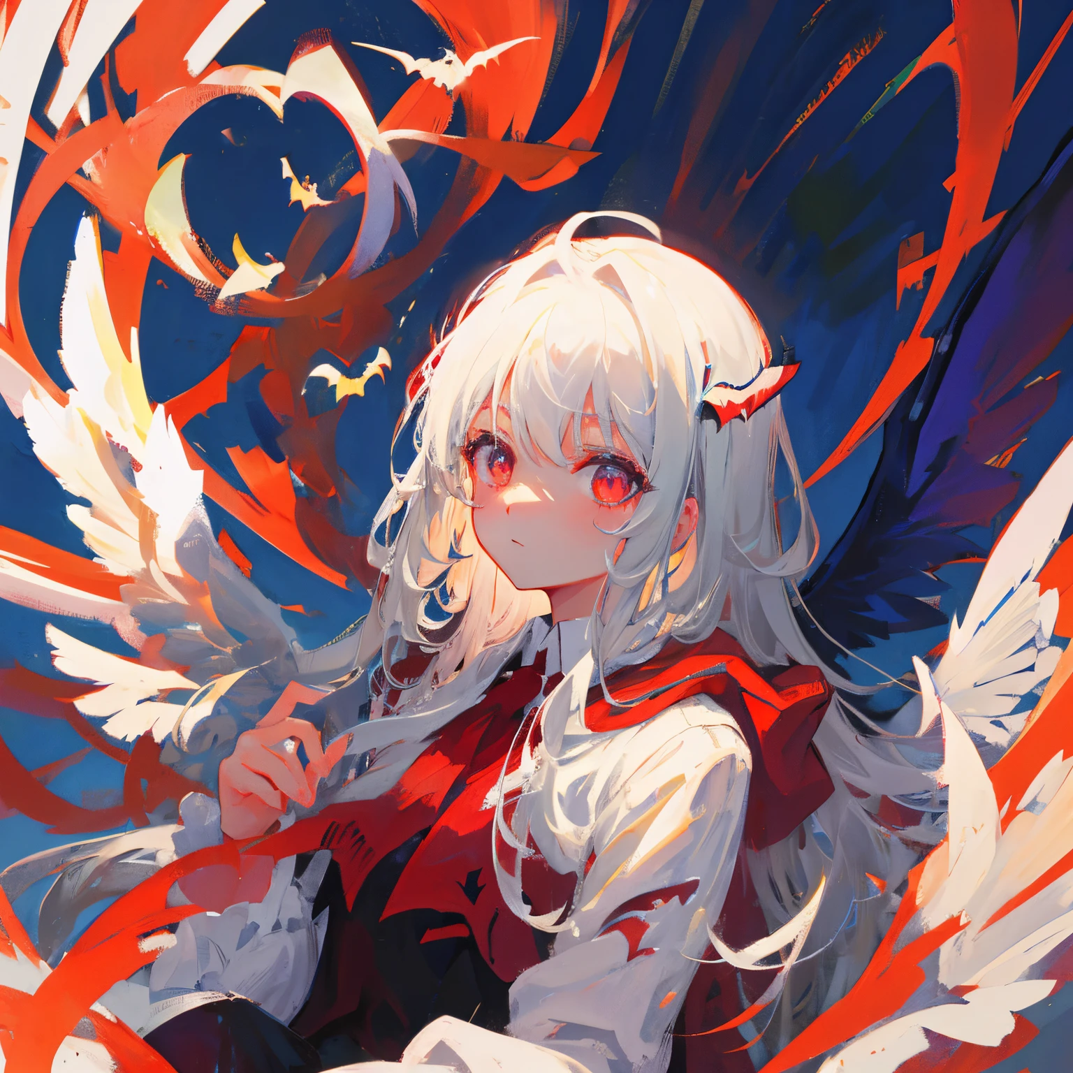 Cute Vampire goddess with wings