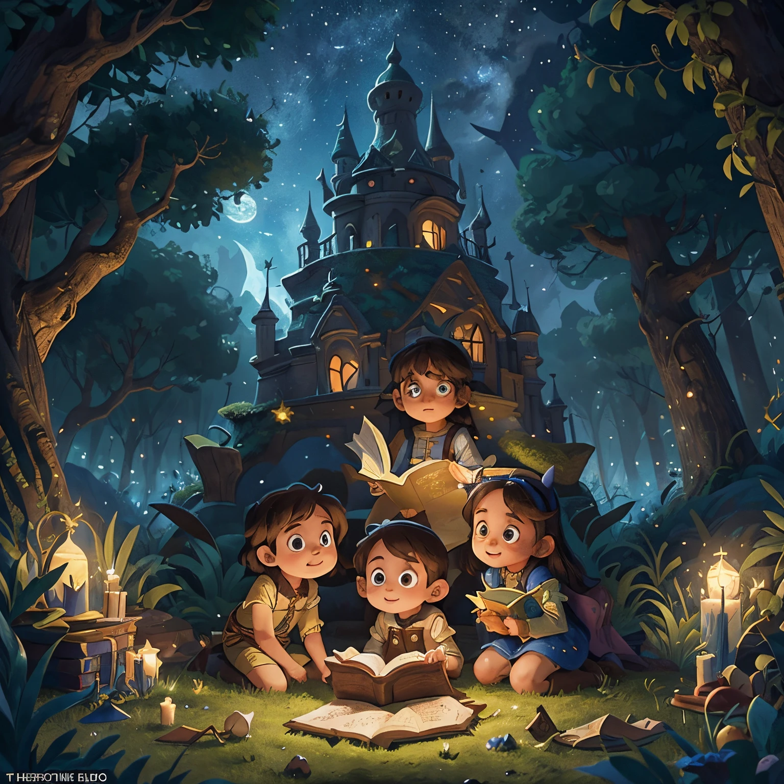 Fantastic Adventure: "The Kingdom of the Lost Stars"

 Once upon a time there was a group of curious children named Luna, Theo, and Sofia.  One starry night, they discovered an ancient magical book that transported them to the Kingdom of Lost Stars.