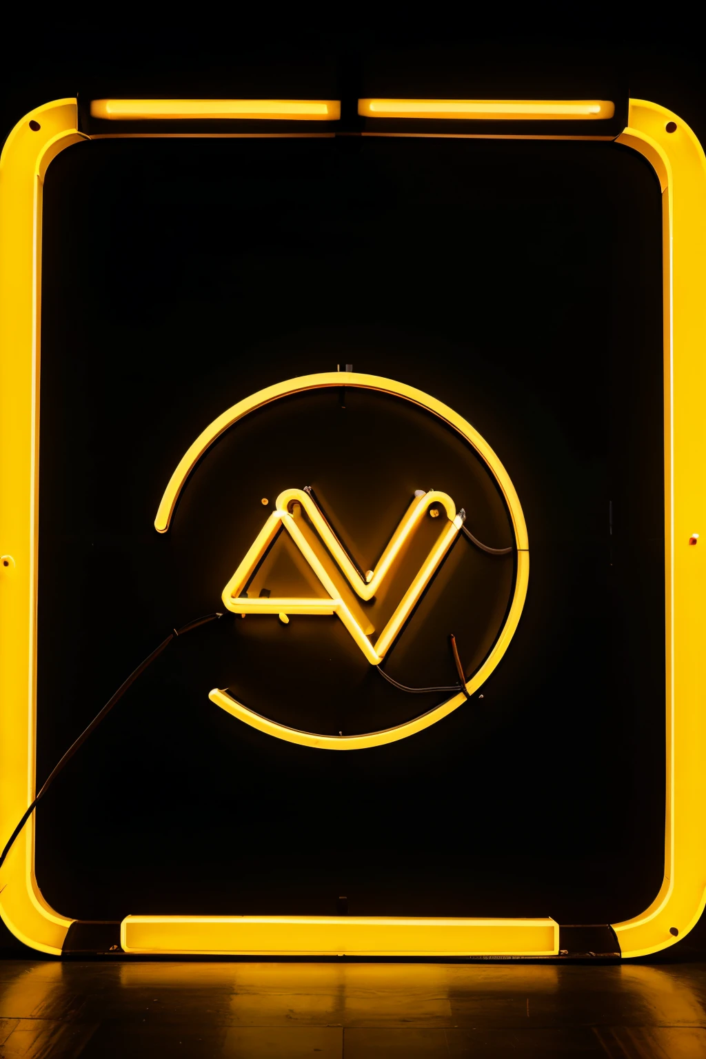 Logo, yellow neon letter , name Chiyuwuri, black background, firing letter,