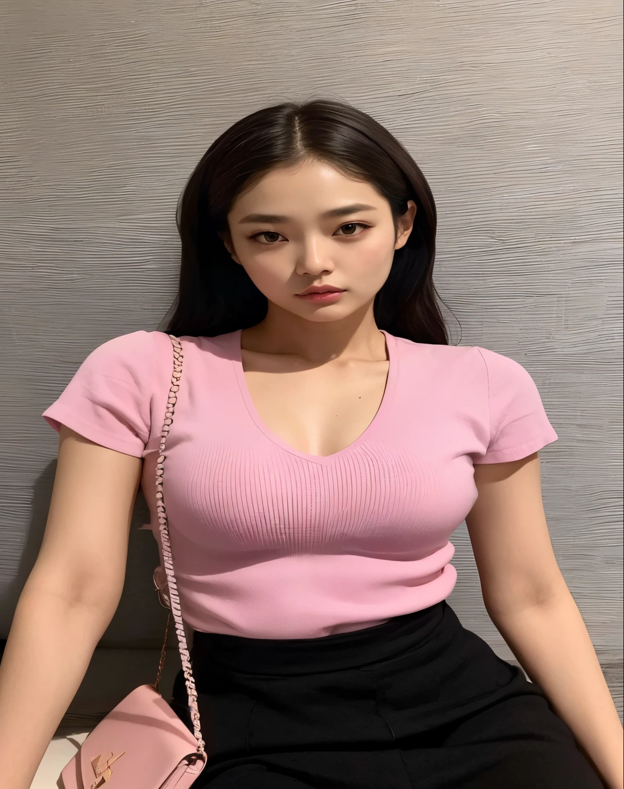 um close de uma mulher sentada em uma cadeira com uma bolsa, jennie blackpink, Wenfei Ye, Heonhwa Choe, Xintong Chen, Gongbi, Lee Ji - Eun, Lee Ji-eun, Jiyun Chae, Yanjun Chengt, Jaeyeon Nam, menina coreana, Qifeng Lin, linda mulher coreana jovem, Shin min jeong