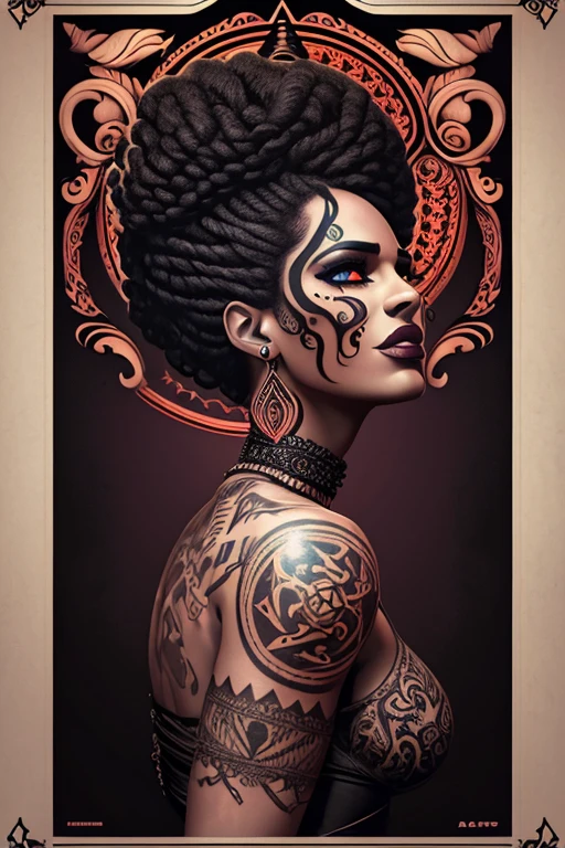 afrodita , realism tattoo design , a lapiz , subrealismo , diferenctes angulos y posiciones, dark fantasy, architecture, conceptual art, vibrant, poster, cinematic, illustration, 3d render, photov0.2