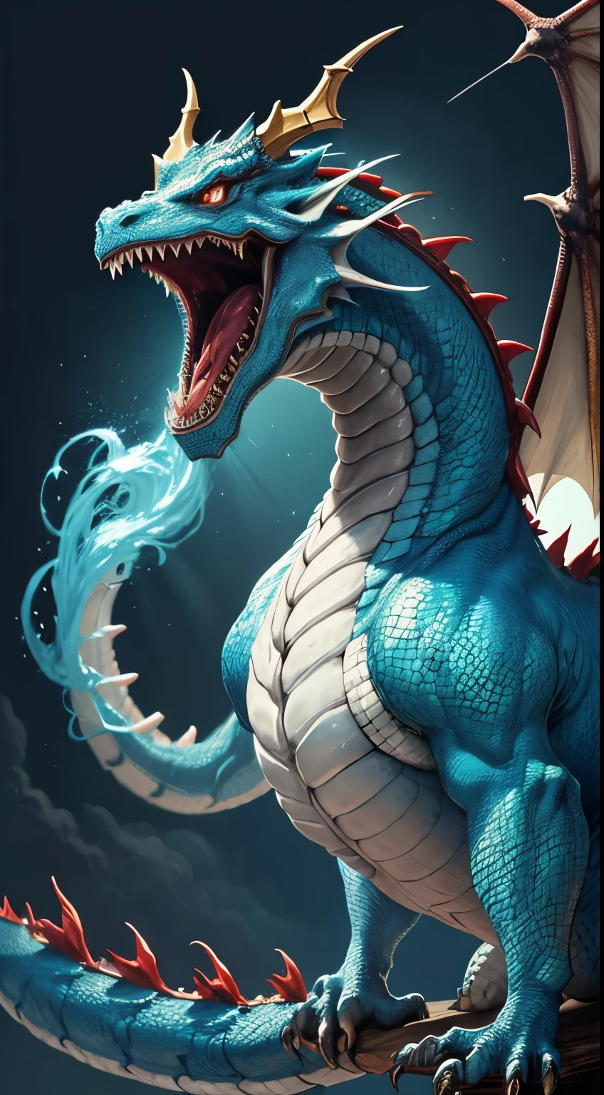 Blue White Chinese Dragon, Claw, Red eyes, Masterpiece,
Best Quality, ultra detailed, photorealistic, extremely delicate,
(Dragon Chino:1.2), Long body, flying,
roar, breathing flames,
dynamic angle, intense angle, cinematic lighting,