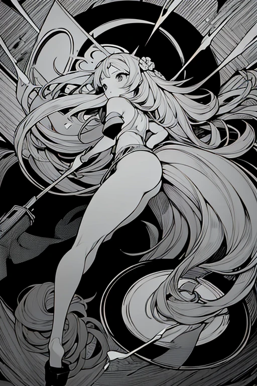 dibujo de una mujer lanzando un frisbee al aire, Esquemas de anime limpios, sketchy artstyle, Lineart grueso, Arte lineal intenso, Boceto lineal!!, detailed but rough, Lineart simple, Boceto aproximado, animático, Lineart limpio, Boceto lineal, thick line art, Sombreado plano estilo anime, Lineart perfecto, Lineart negro grueso, Contornos gruesos, nsfw