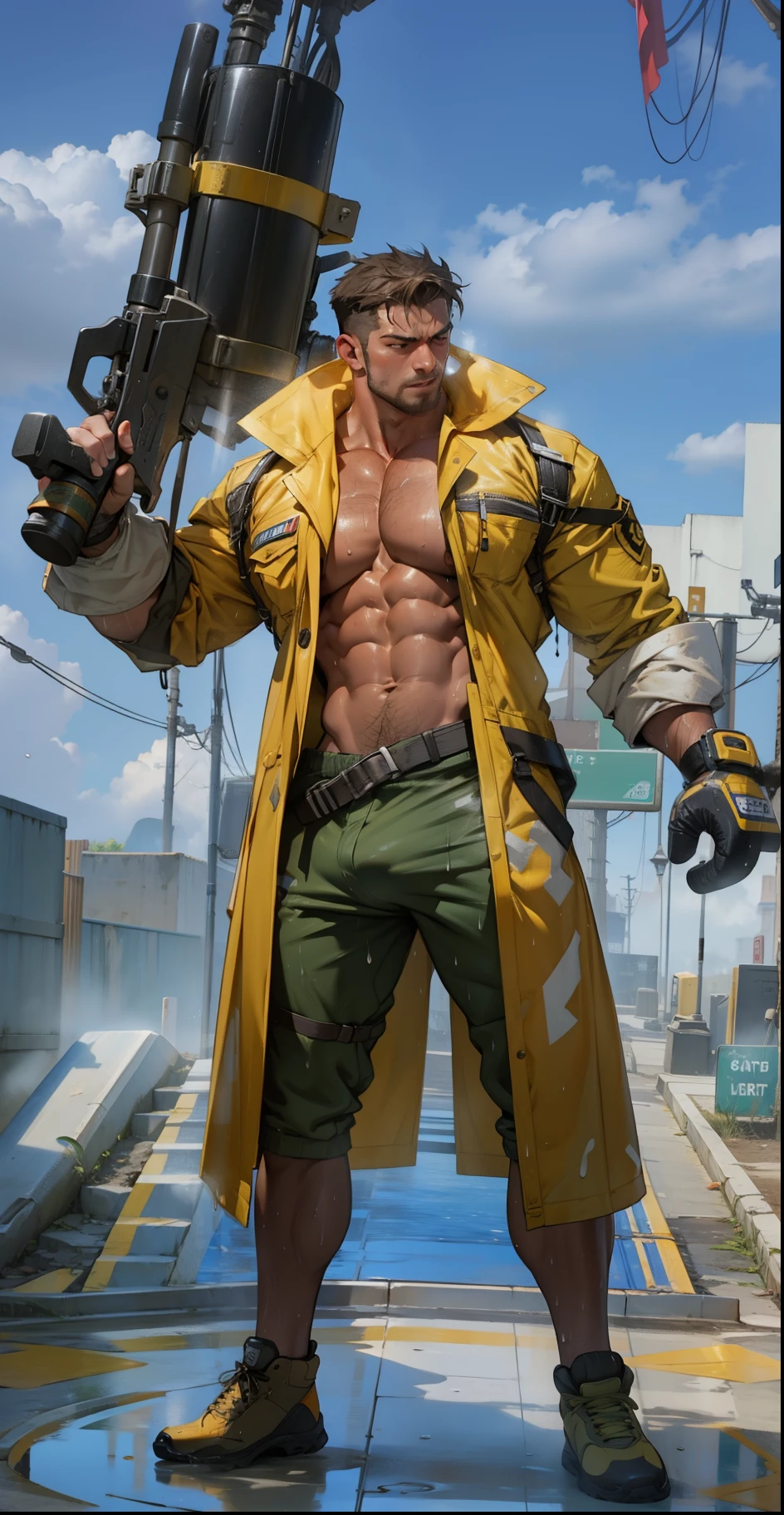 Naked , impact , Sweaty , Wet , Seductive , Bigboobs , extremely large bulge , big balls , big assa,NSFW,