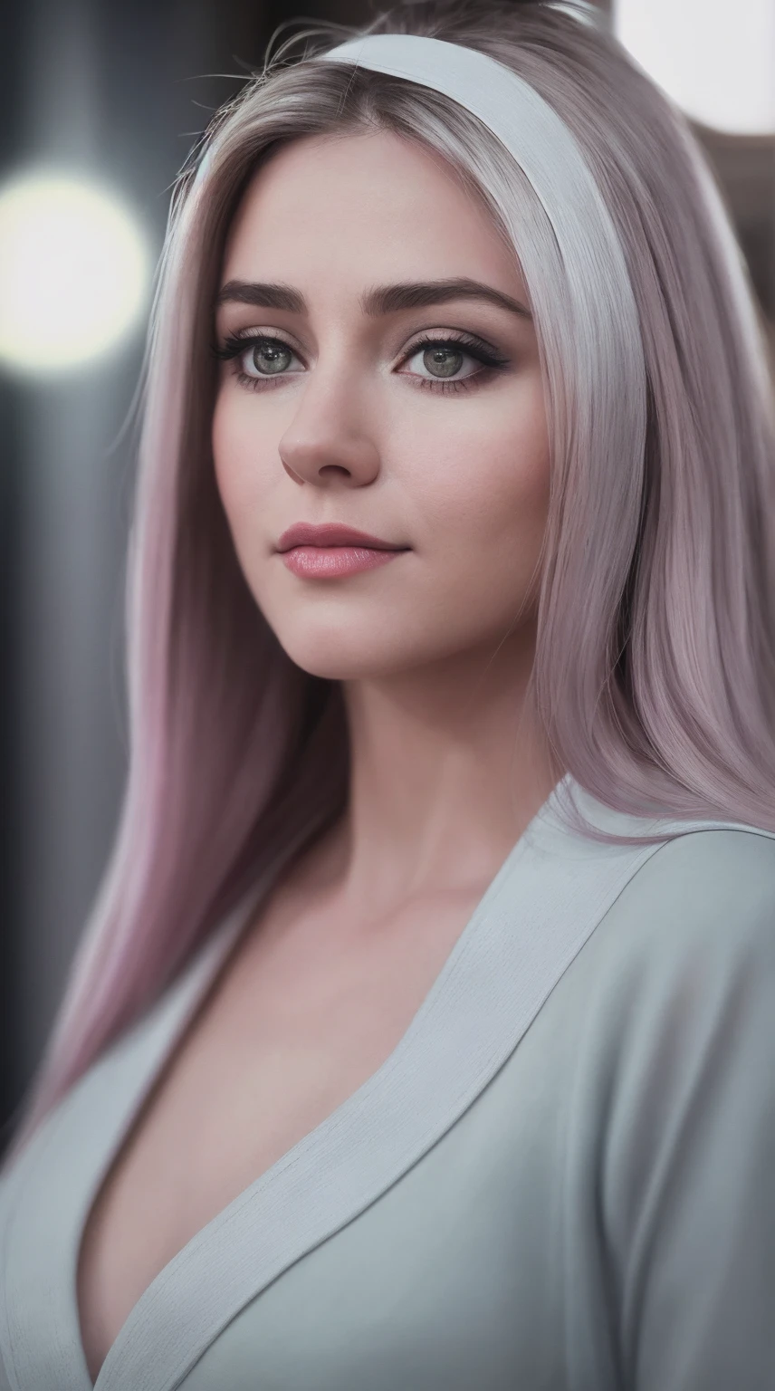 instagram photo of 24 years old woman, closeup, RAW, masterpiece, realistic,
hyper realistic, muted color,
looking at viewer,  mythical pastel fantasy, colossal, ([Emilia Clarke|Jennifer Aniston|Lynda Carter]:0.7), bokeh, Dongguan,
wearing Silver Bathrobe, glowing,
[cartoon, drawing, anime :realistic, real life, hyper realistic:0.25],