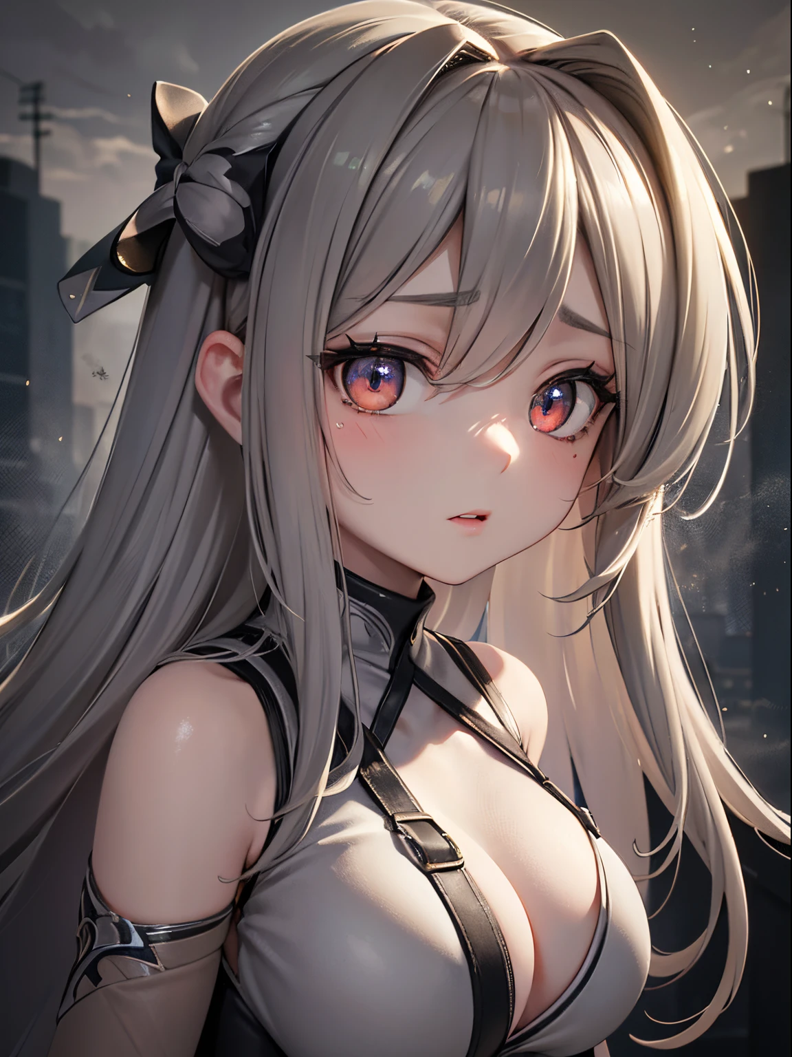 (masterpiece,best quality,ultra-detailed),1girl, large breast, glowing eyes,long hair,(((dust pretty girl))),beautiful and detailed face, detailed eyes,night,dust particles in the air,((dust theme)),((((dust theme)))),