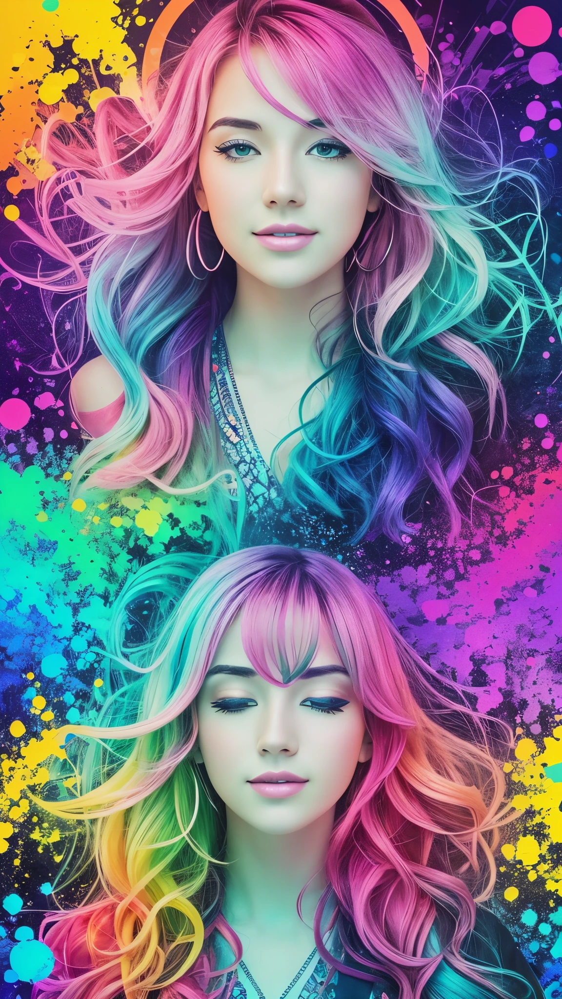 3 girls Russian children with 10 years old, WITH LONG STRAIGHT HAIR blonde, PORTRAIT STYLE, a closeup of a swirl of pink and blue smoke on a black background, fluid color smoke, neon abstract smoke, colored smoke, colored smoke, colored smoke, neon smoke, silenced neon smoke, colored smoke, multicolored smoke, silenced colored smoke,  smoke art, psychedelic smoke background, purple smoke, spinning smoke radiant colors, spinning colored smoke trails