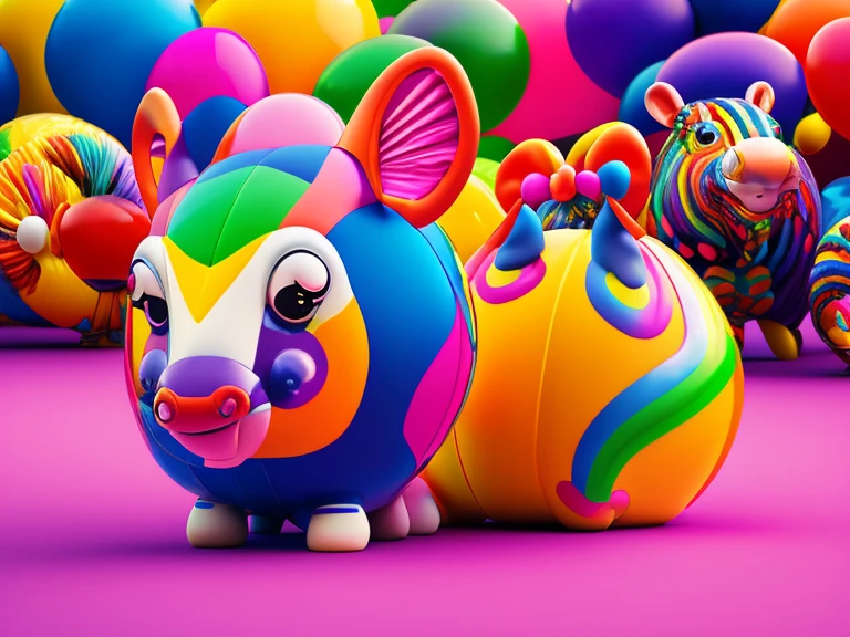 (best quality,4k,8k,highres,masterpiece:1.2),ultra-detailed,(realistic,photorealistic,photo-realistic:1.37),illustration,beautiful detailed eyes,beautiful detailed lips,extremely detailed eyes and face,long eyelashes,girl,play,balloon animals,round animals,colorful,bright,joyful,portrait,studio lighting,fun and playful,gentle gaze,flowing hair,flying balloons,interesting angles,details on balloons,twisted balloon animals,imaginative scene,playful expression,happy mood,cute dress,smiling,delightful atmosphere,soft shadows,vibrant colors,bokeh