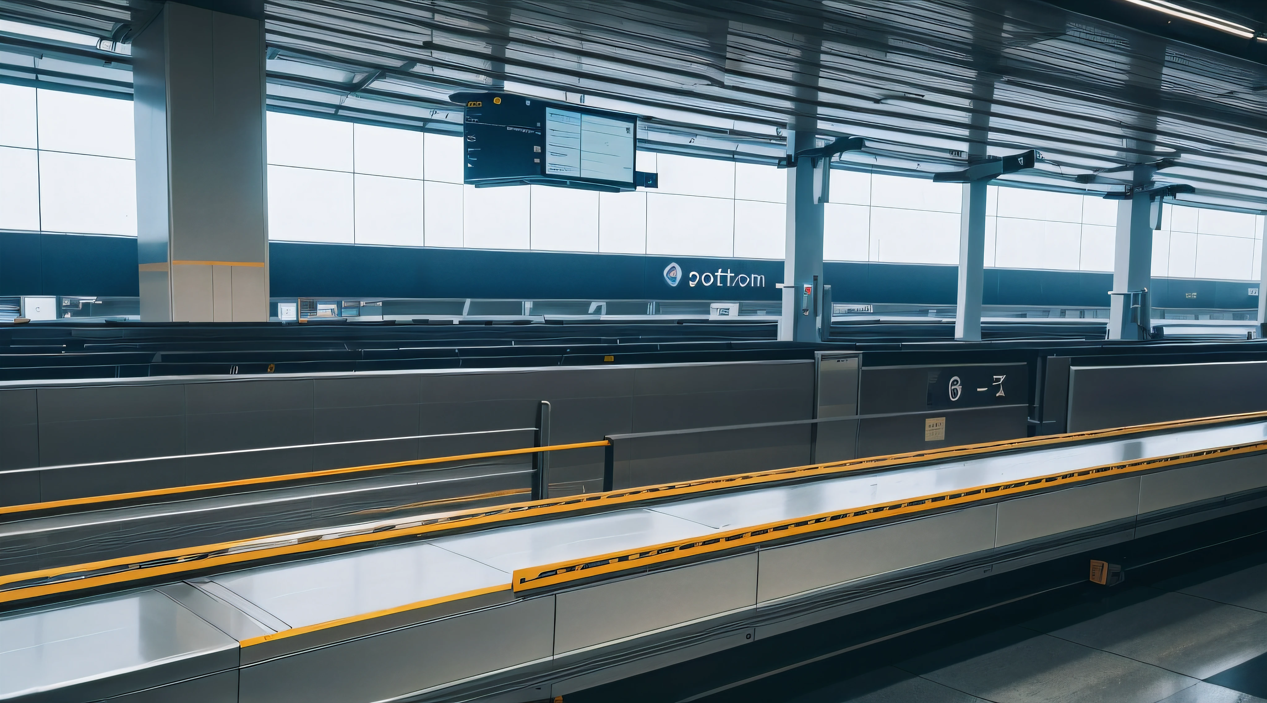 There is a box on a conveyor belt in a airport, a stock photo by Oton Gliha, Reddit, Neoism, quixel megascan, cosmoport, captura, airport, gazeta, goto Fujita, description, contraposto, Getty images pro shot, juxtaposed, nekro, guido