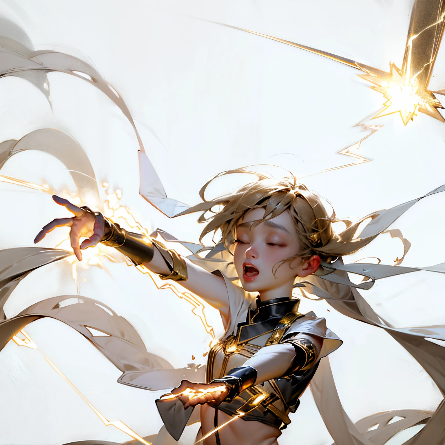lightning bolt、gold、Aura