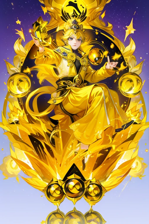 horoscope sign Leo princess; color yellow; Lion details; ♌ symbol; RPG; mystical; citrine stone