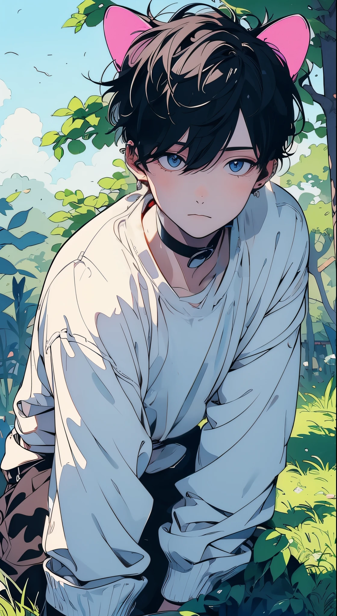 white t-shirt,