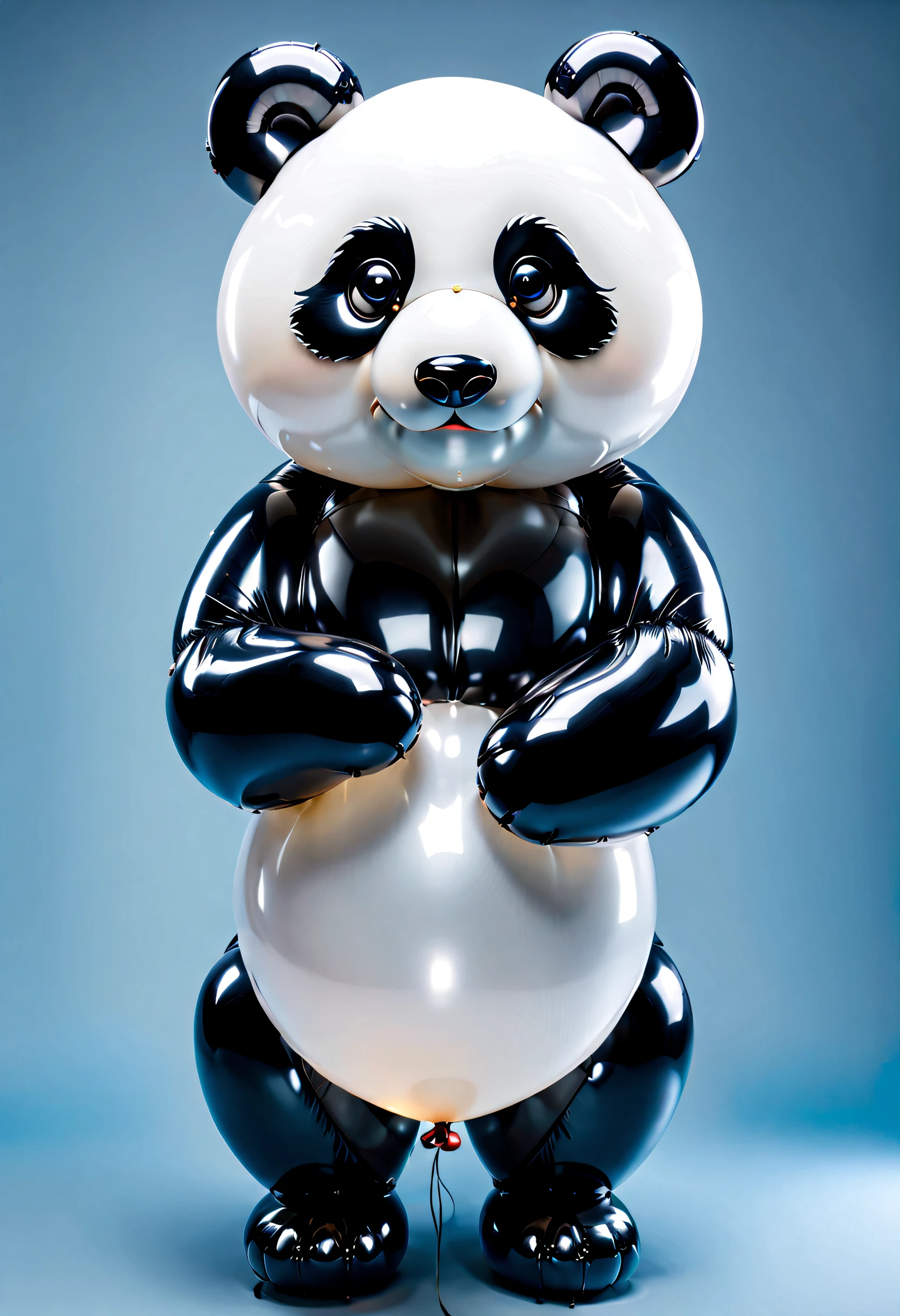 balloons、8K、4K、The ultra -The high-definition、Make a panda balloon using white and black balloons.、best composition、masutepiece、Photorealsitic