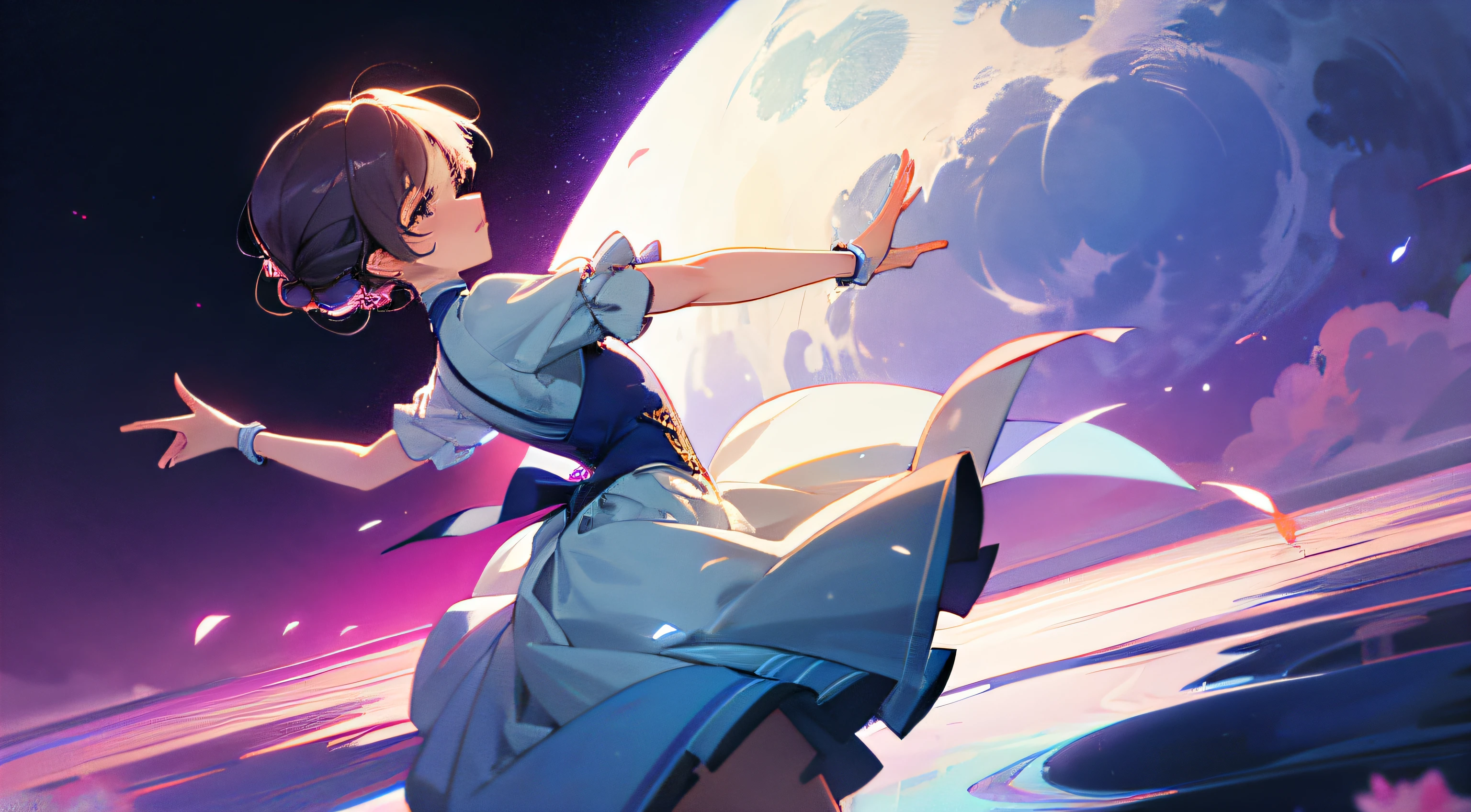 girl dancing in moonlight\