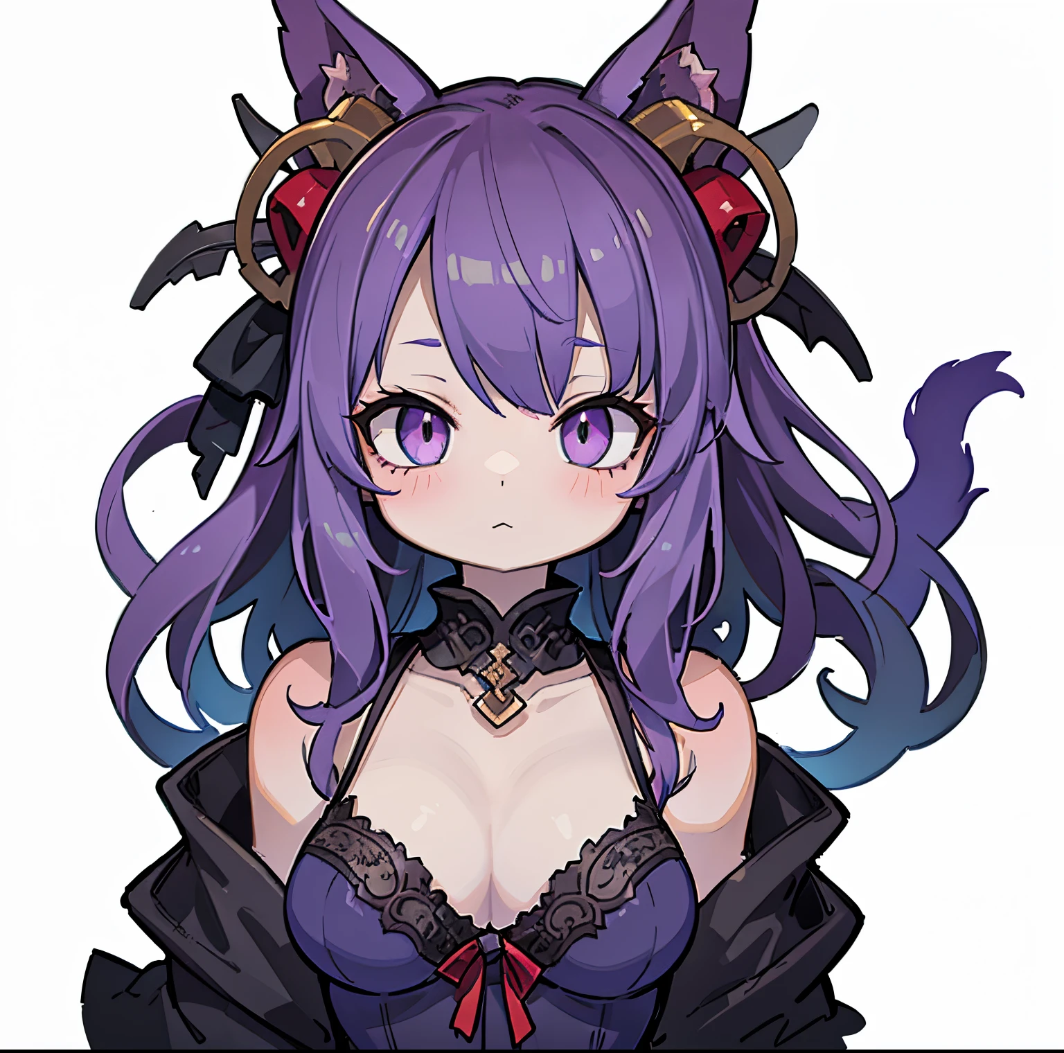 anime girl with purple hair and dark purple eyes and a purple bra, detailed digital anime art, guweiz, artwork in the style of guweiz, guweiz on pixiv artstation, guweiz on artstation pixiv, portrait gapmoe yandere grimdark, detailed anime character art, gapmoe yandere grimdark, demon anime girl, kawacy