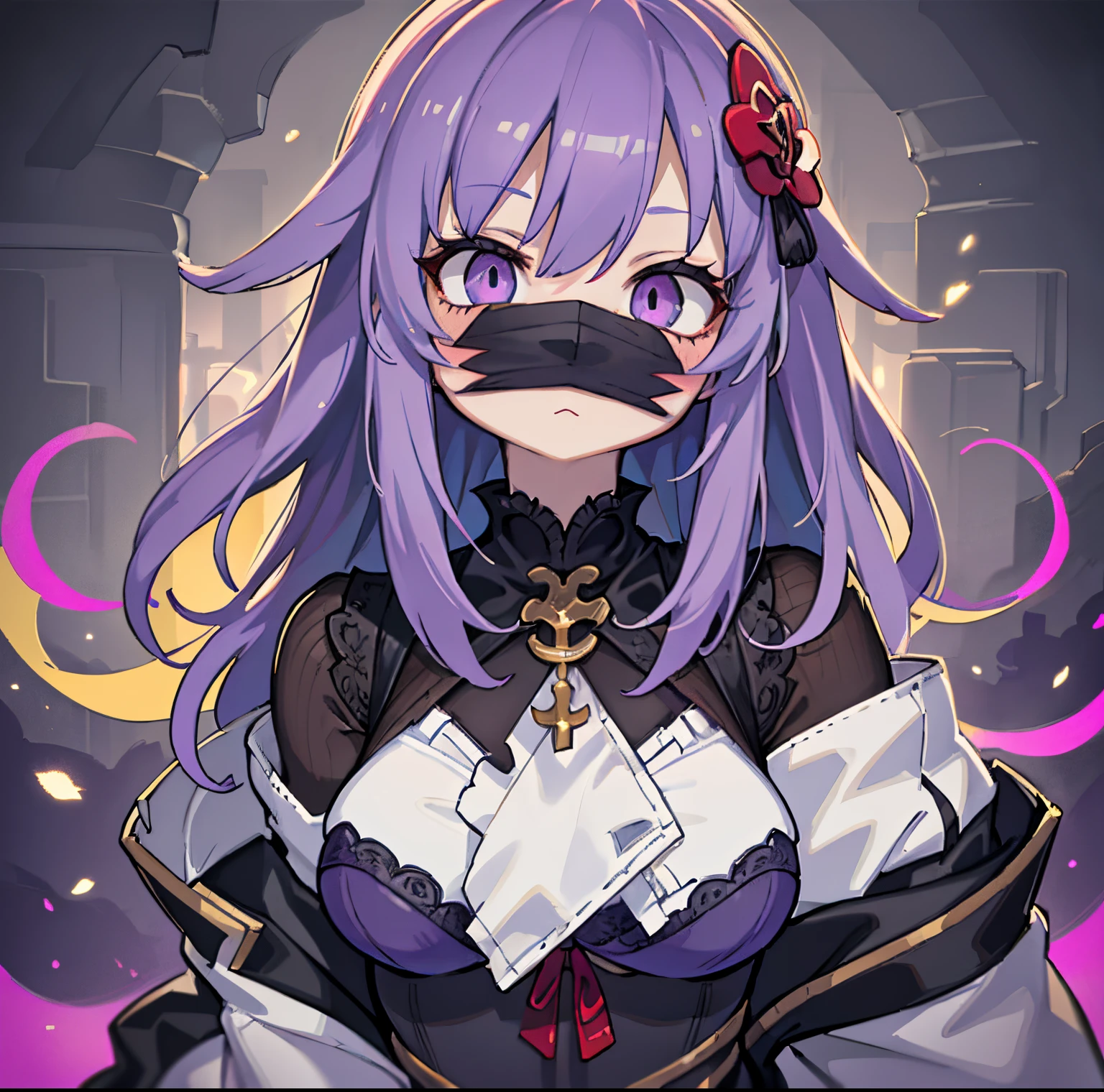 anime girl with purple hair and dark purple eyes and a purple bra, detailed digital anime art, guweiz, artwork in the style of guweiz, guweiz on pixiv artstation, guweiz on artstation pixiv, portrait gapmoe yandere grimdark, detailed anime character art, gapmoe yandere grimdark, demon anime girl, kawacy