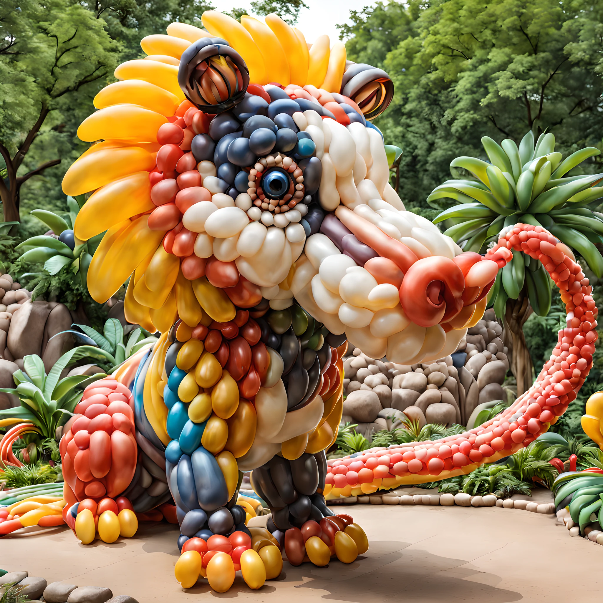 balloons, Balloons, made of balloons, Colorful animals, colorful balloon animals, At the zoo, zoo made of balloons,