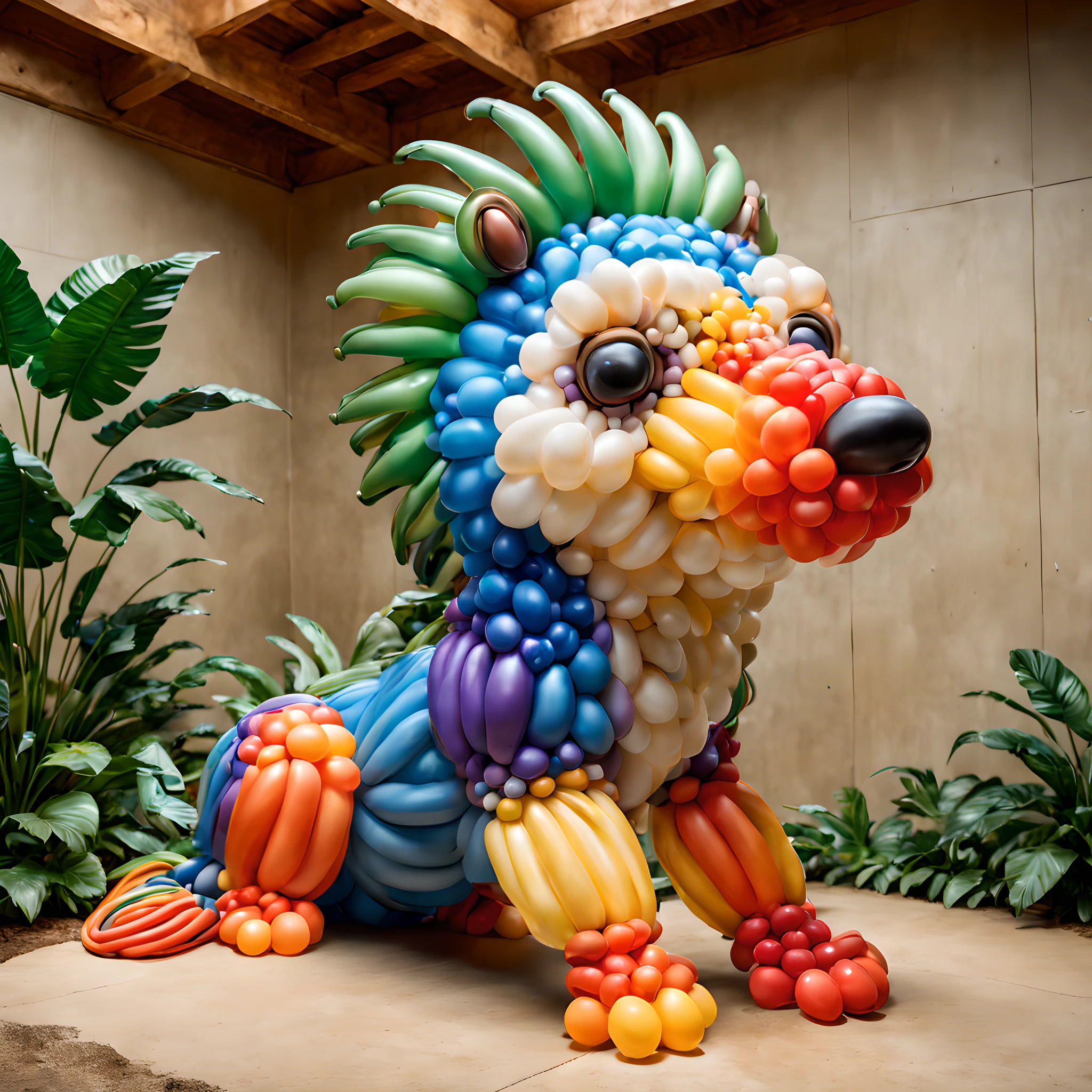 balloons, Balloons, made of balloons, Colorful animals, colorful balloon animals, At the zoo, zoo made of balloons,