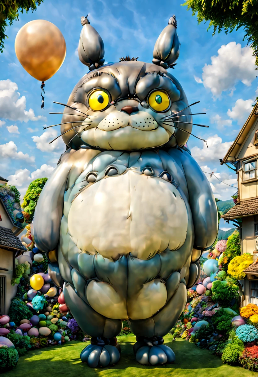 (balloon sculpture, Tony Tony Chopper from ONE PIECE:1.4), (Round body, balloon shape body), surrealistic, fantasy art, concept art, ultra-wide-angle, octane render, enhance, intricate, (best quality, masterpiece, Representative work, official art, Professional, unity 8k wallpaper:1.3)