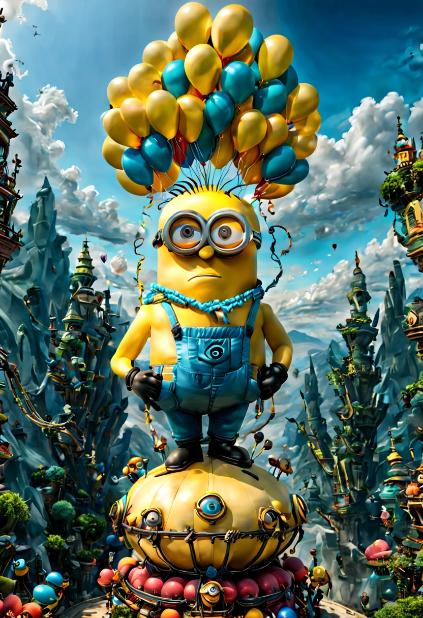 (balloon sculpture, Baymax:1.4), surrealistic, fantasy art, concept art, ultra-wide-angle, octane render, enhance, intricate, (best quality, masterpiece, Representative work, official art, Professional, unity 8k wallpaper:1.3)