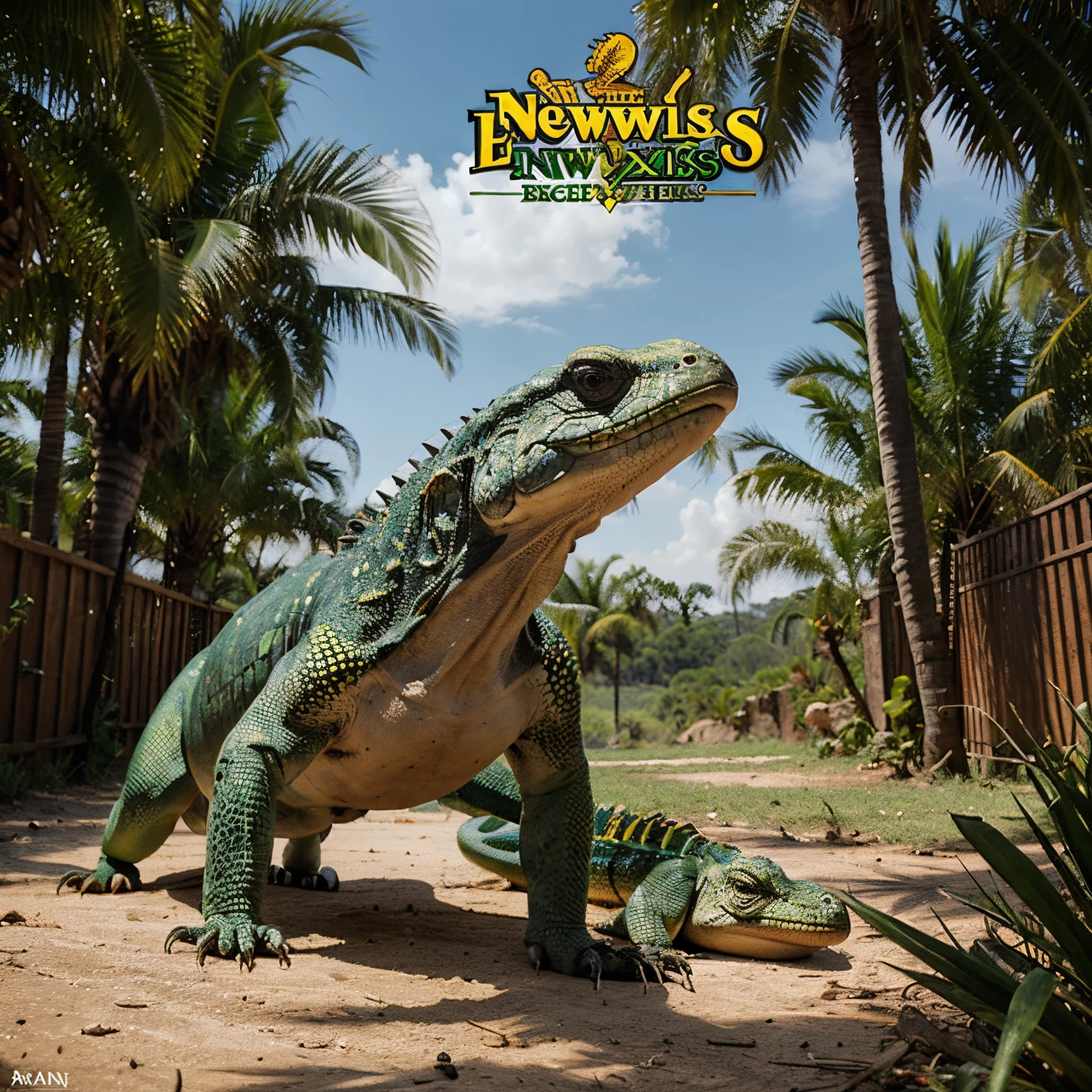Logo for a reptile breeder with the name “New Dawn Exotics”. Image should be based on company name