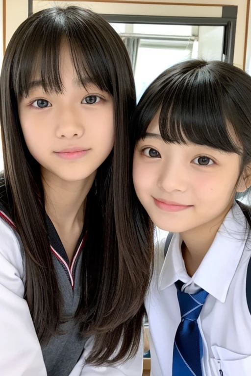 An ultra-high picture quality、Perfect Photo、-yeld beiful girl、Japan beautiful girl、Junior hiool girls、light skinned、slender、Black Haired Beautiful Girl、cute little、Beautuful Women、（tiny chest）、((Nokezoru))、With bangs、sports hair、Straight hair、glares、semi long hair、(Teary-eyed)、Bedrooms、half-opened mouth