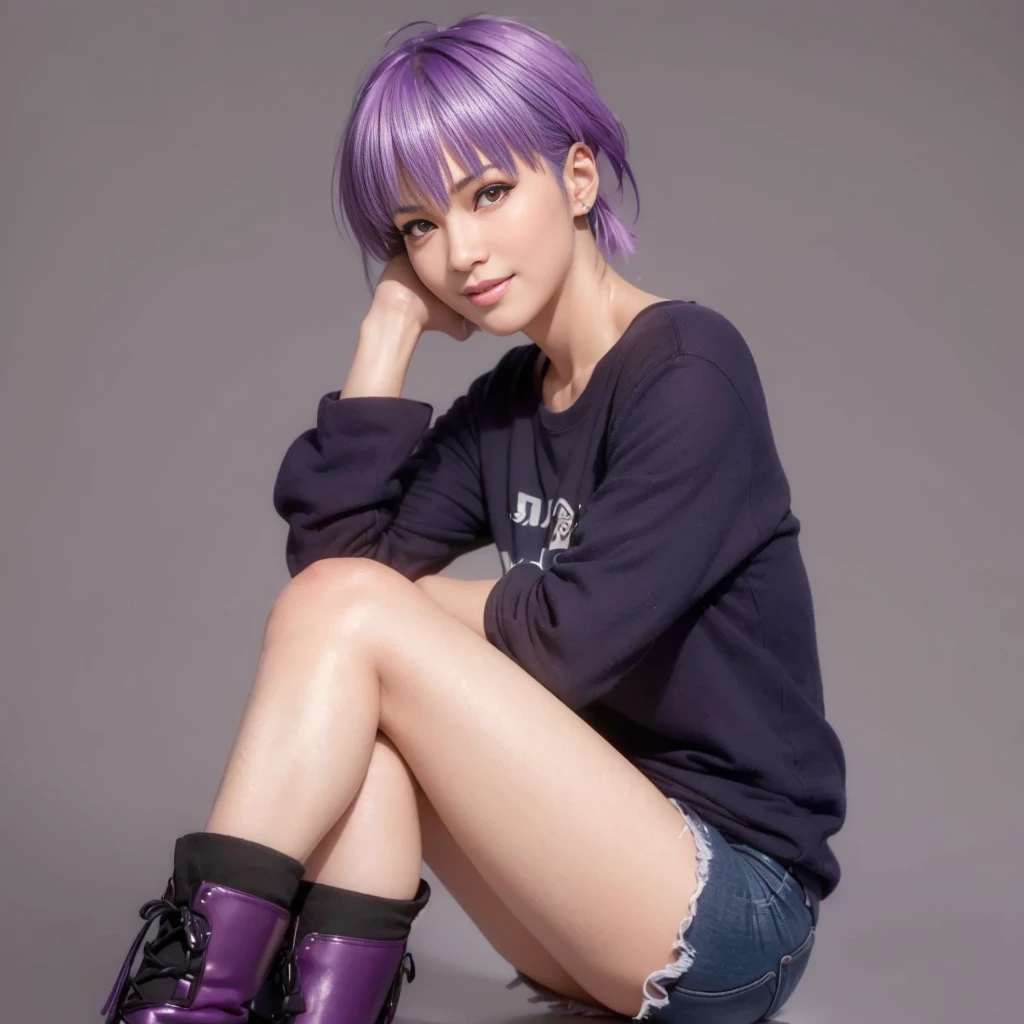 "AYANE" (best quality,ultra-detalhado,Realistic:1.37), retrato, Detailed eyes and facial features, olhos castanhos, textura de pele delicada e suave, Corpo Perfeito, textura ultra realista, smiling expression, maquiagem perfeita
