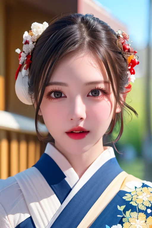 (8k, RAW photo, best quality, highres:1.2), (realistic, photo-realistic:1.5), 1girl, solo , pale skin, beautiful face, cute, extremely detailed eyes, cherry heart-shaped lips, upper body, kimono,