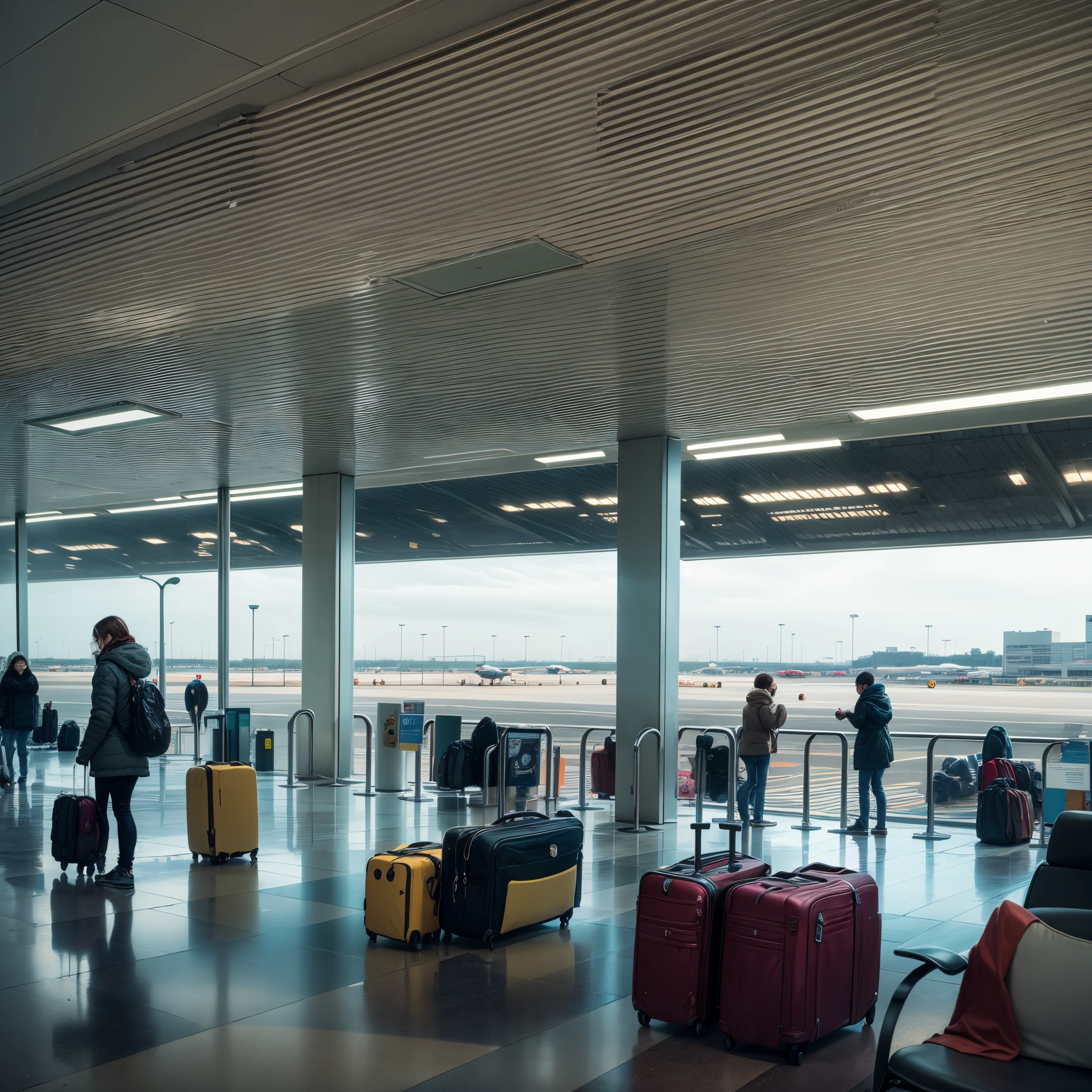 winter, airport, peoples, --auto --s2