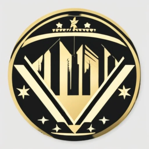 a round medal,There are swallows flying in the sky above,Railway road badge
