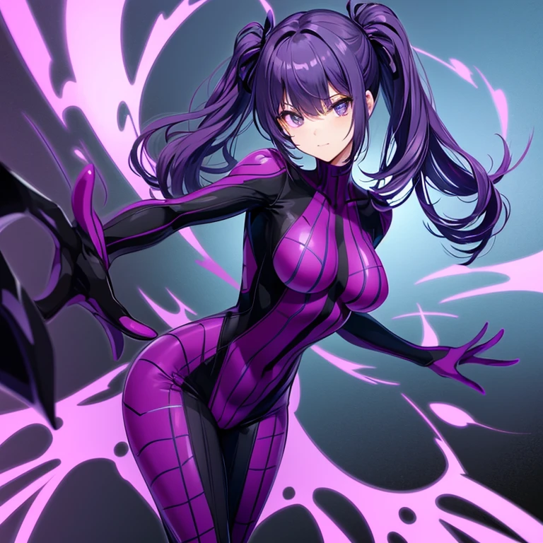 Purple and black female spiderman
