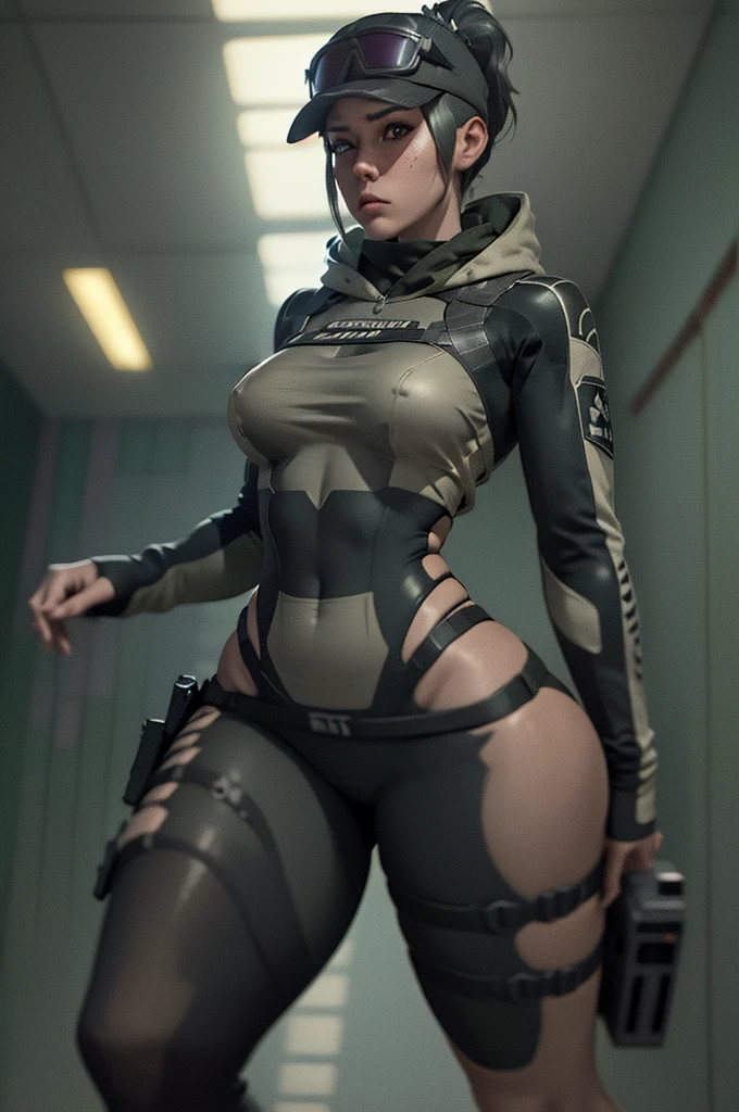 1 girl, ((Full body)), high heel boots, ski mask, ponytail hair, front knot top, high resolution, sharp image, tactical gear, designated marksman rifle, call of duty,
((Best quality)), ((masterpiece)), (highly detailed:1.3), Depth-of-field, Multi-layered textures,(Hyperrealistic), HDR (High Dynamic Range), Ray Tracing, NVIDIA RTX,Unreal 5, Subsurface scattering, PBR Texturing, Post-processing,
Anisotropic Filtering, Maximum clarity and sharpness, Wide aperture, Low ISO, White balance, Rule of thirds,8K RAW, (extremely slutty),