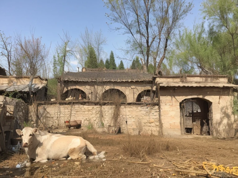 Shanxi folk kiln，Restore photo details，Add color atmosphere，The picture is full of life