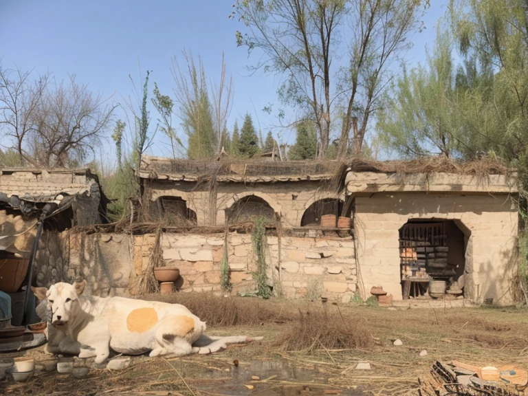 Shanxi folk kiln,Recover photo details,Add color atmosphere,The picture is full of life