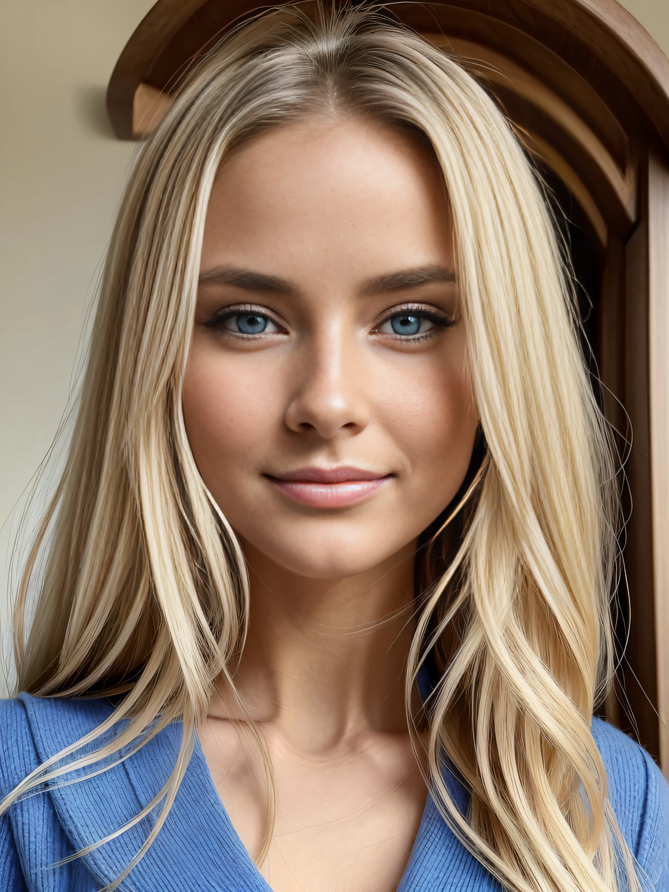 (Masterpiece+realistic), symmetric, ultra-detailed iris, gorgeous young woman, extremely beautiful and stunning woman, Demi Rose:0.5, Kirsten Prout:0.3, Cristine Prosperi:0.1, Camilla Luddington:0.2, tanned+skin-color:0.5, round face, short face, broad face:1, (blonde hair), long blonde_hair, wavy blonde_hair, short forehead, round eyebrows, (very small eyebrows), ((very thin eyebrows)), (blue_eyes), Disney big blue_eyes, large blue_eyes, round blue_eyes, extremely gorgeous nose, thin nose, small nose, small nose-tip, (very small delicate nose) , prominent cheekbones, round cheeks, thick lips, broad jaw, broad chin, arched chin, legs, closed smile, looking_at_viewer
