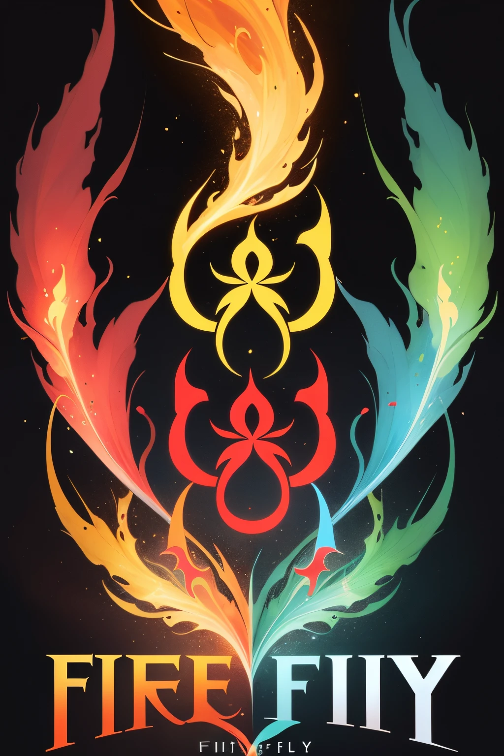 Fire Fly logo is yellow and red