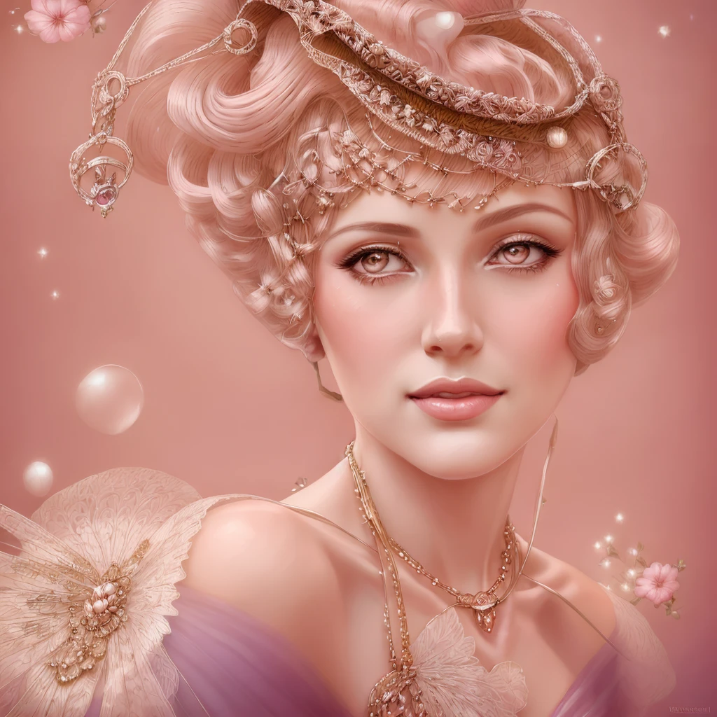 there is a woman with a hat and a necklace on her head, stunning digital illustration, exquisite digital illustration, a beautiful artwork illustration, beautiful digital illustration, beautiful gorgeous digital art, beautiful digital artwork, gorgeous digital art, art deco portrait, beauty art nouveau woman, beautiful fantasy art portrait, digital art of an elegant, beautiful fantasy portrait, digital fantasy portrait