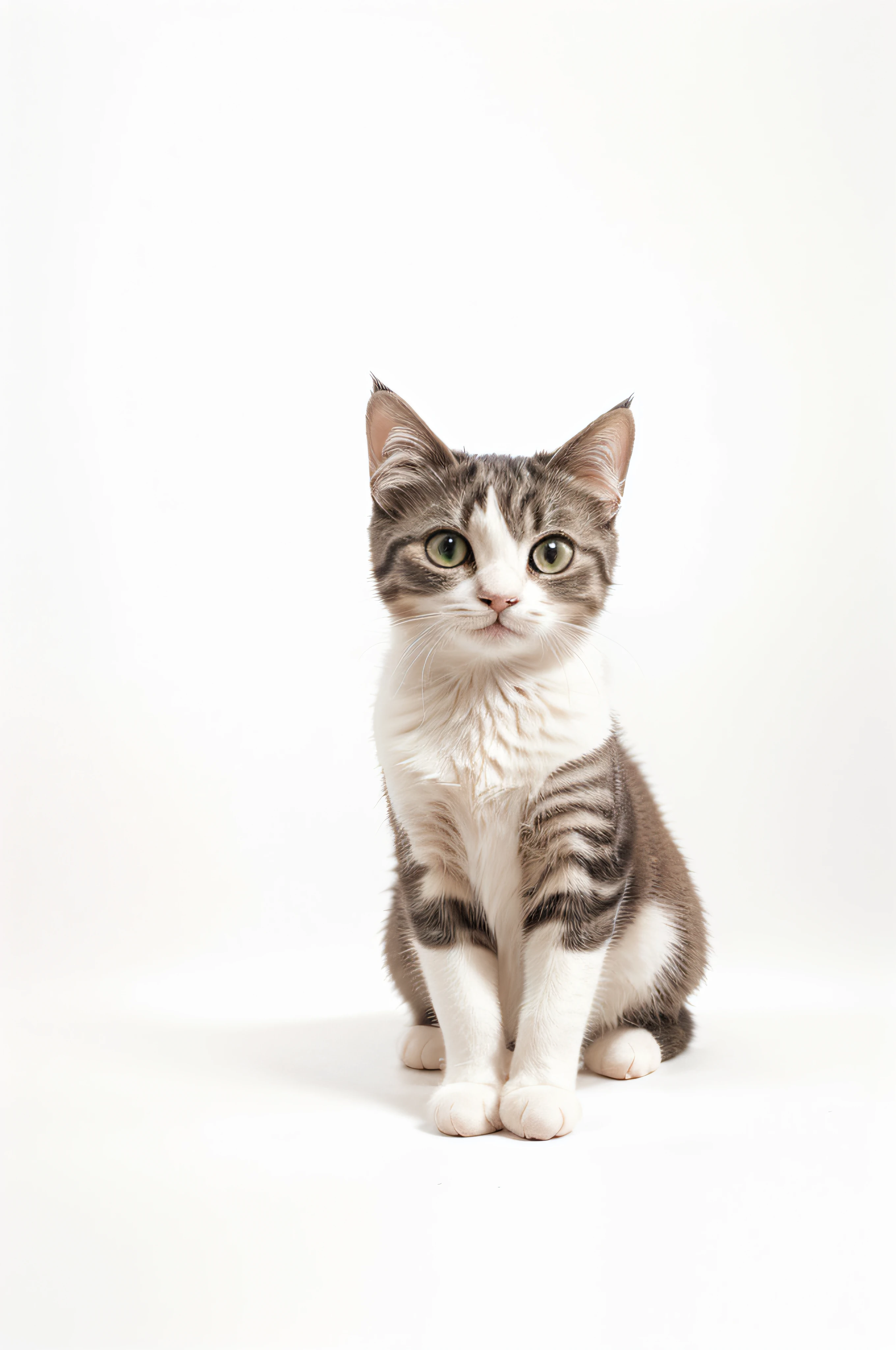 Cat flat cartoon design, white background