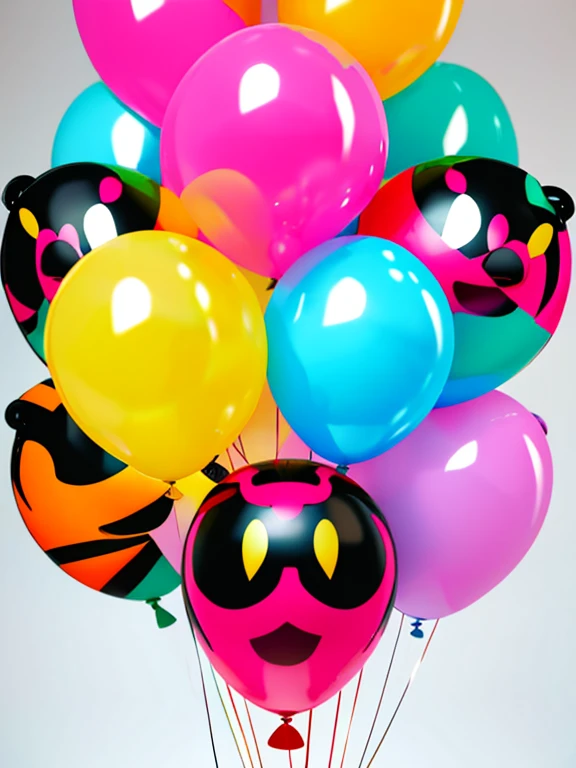 animal-shaped balloons, multicolored, ultra-realistic, 4 K