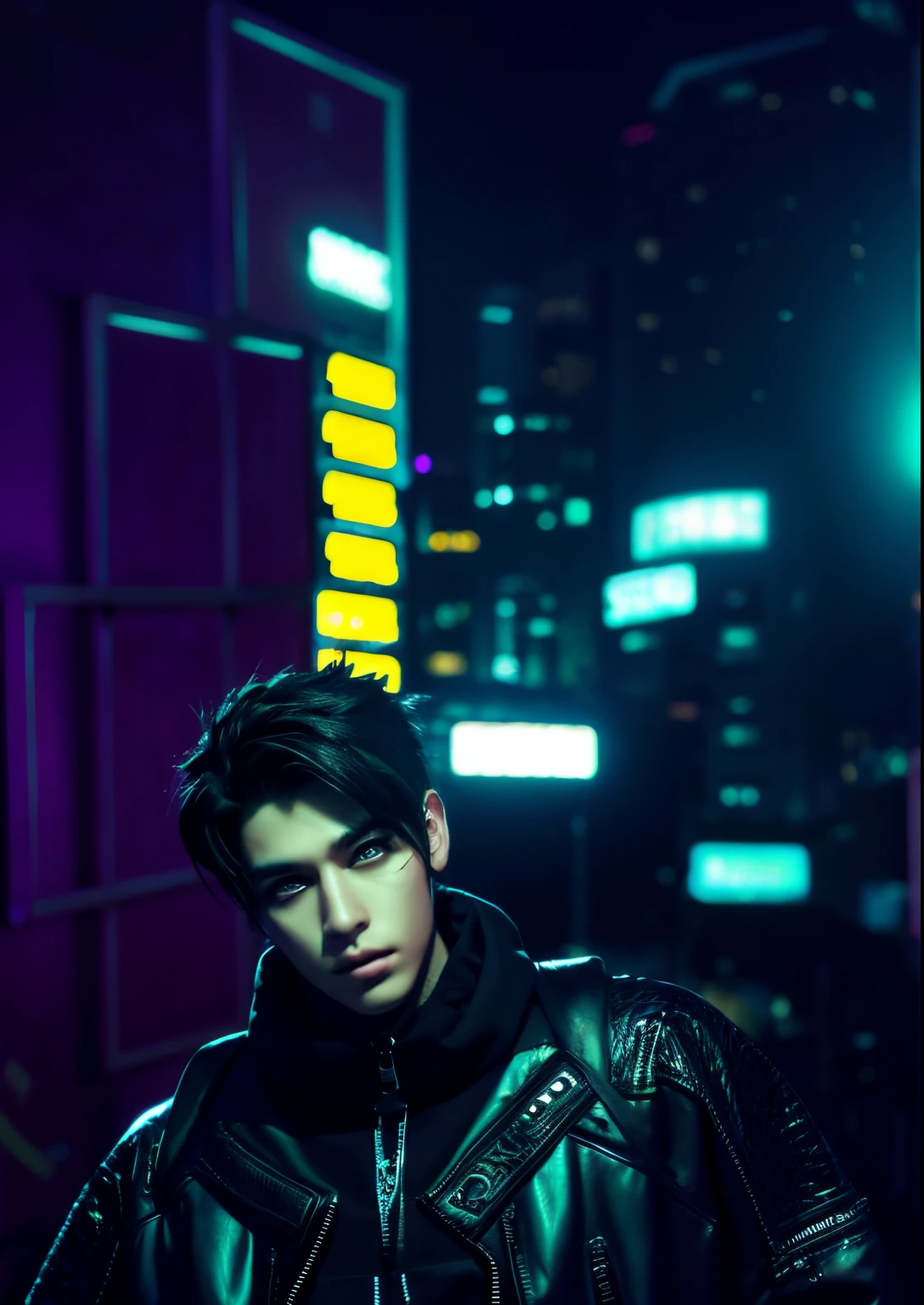 aest
Change background cyberpunk handsome boy, realistic face,