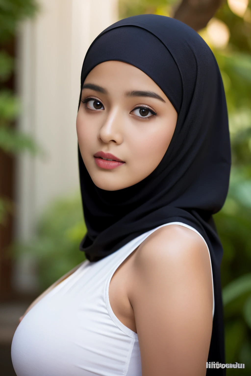 slutty, top-quality,Beautiful detailed hijabi,Bewitching face,(((kerala))) teen model,long lashes,Detailed details,Colossal tits,sideboobs,stares at the camera