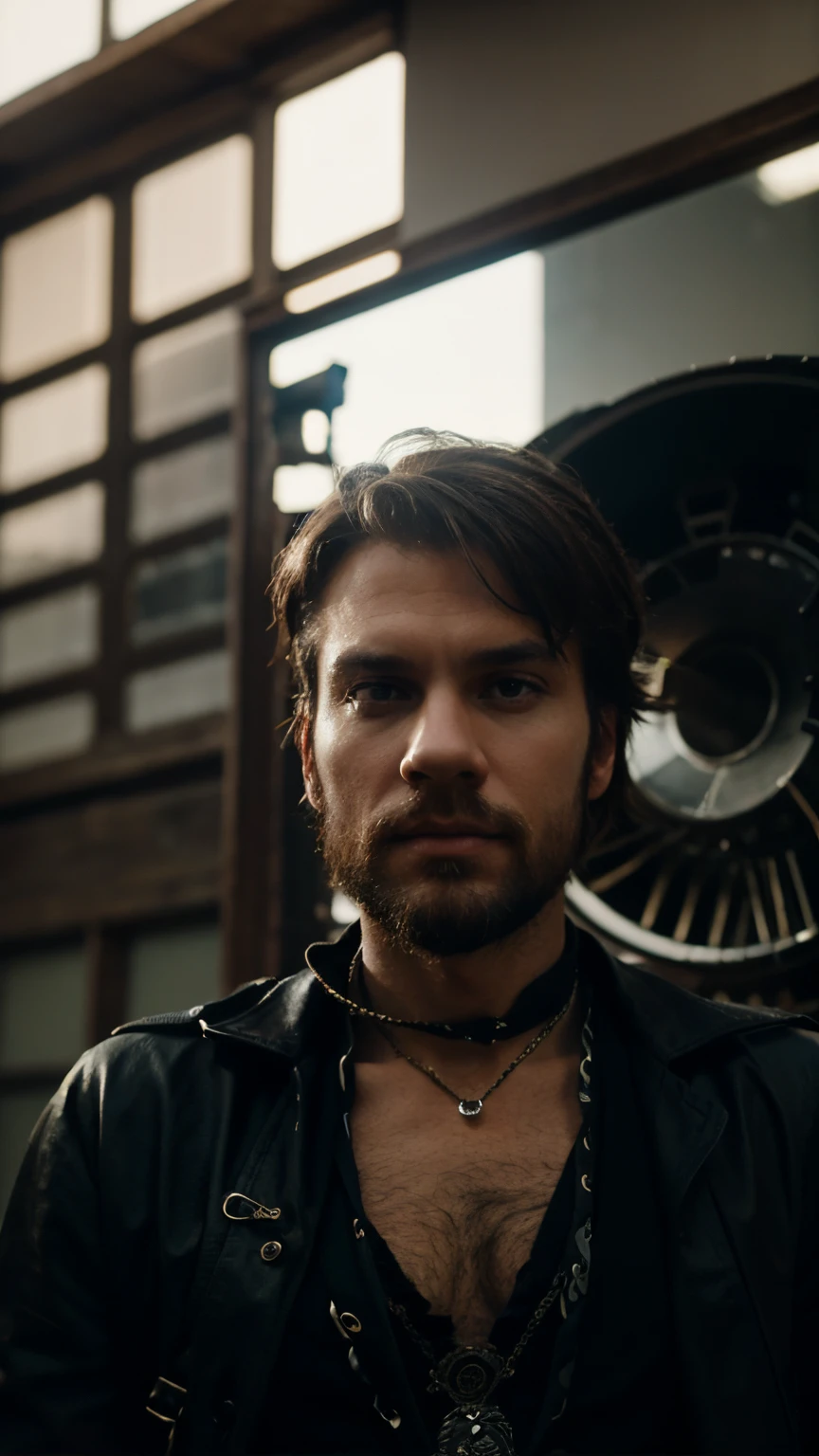 Background change sybergpunk, stylish handsome,8k, ultra HD