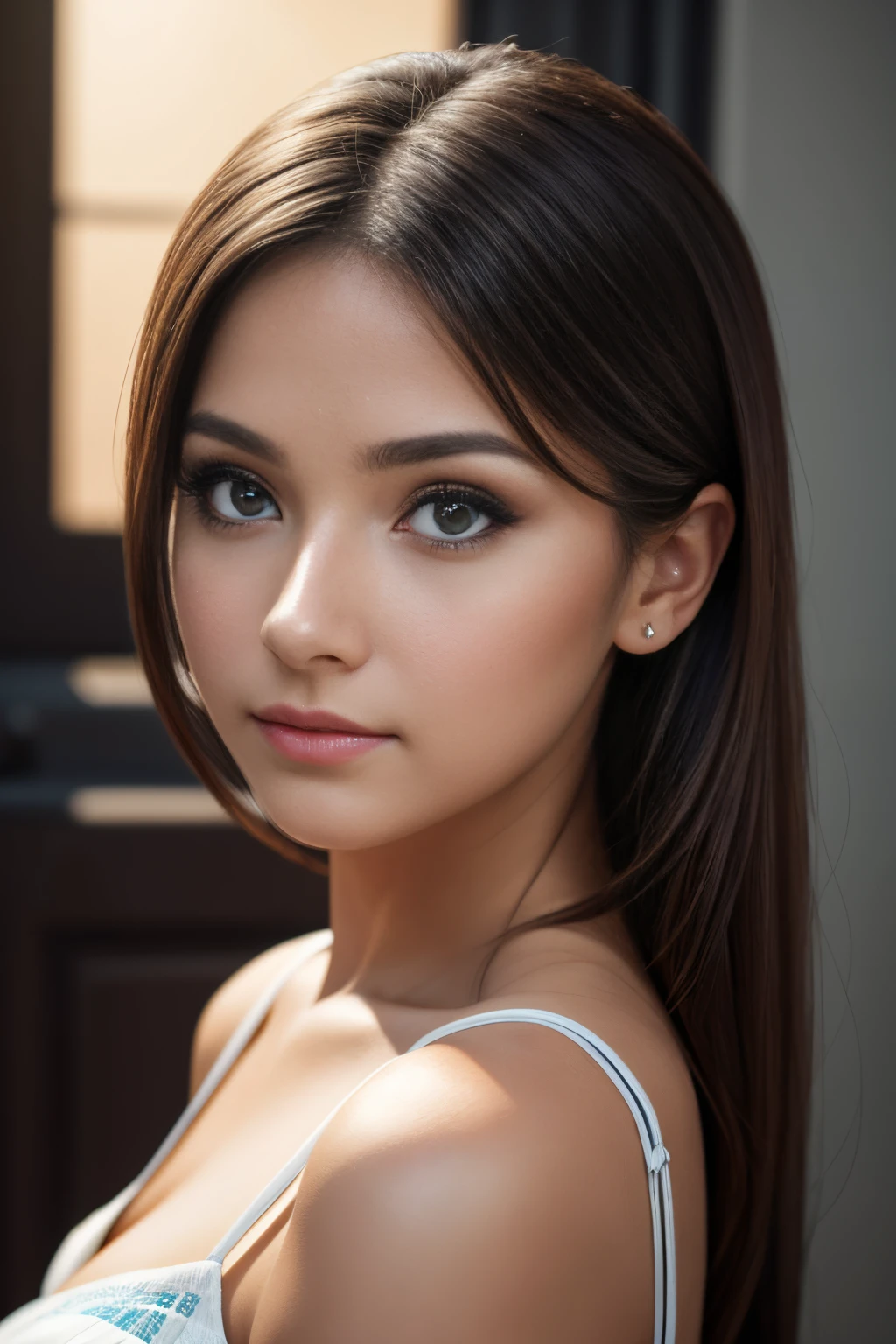 pretty girl,looking at viewer,lightly makeup,(photo-realistic：3),realistic photograph, with professional color grading, shot in 8K with a F2.4 aperture and 35mm lens,realistic face.