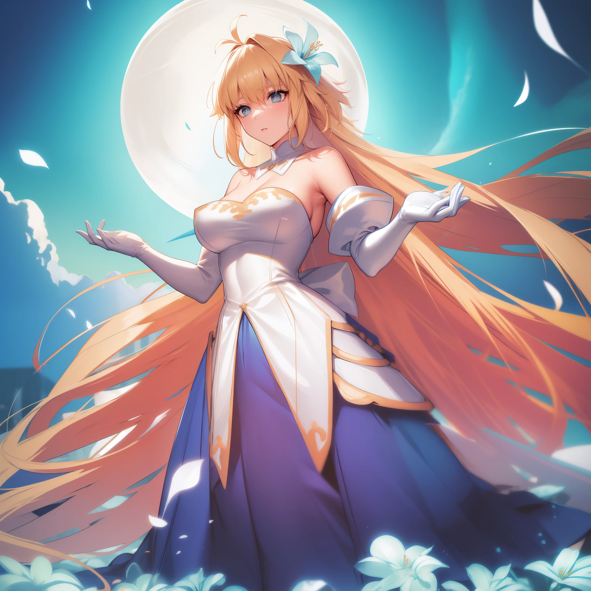(blue dress:1.5)