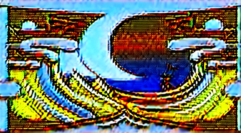 Generate a image with mythical theme that displays symbolically that the 3 religions Christianity, Islam and Judaism worship the same god. The image should be eye catching and engaging and it should be a little bit ancient Japanese art type.
