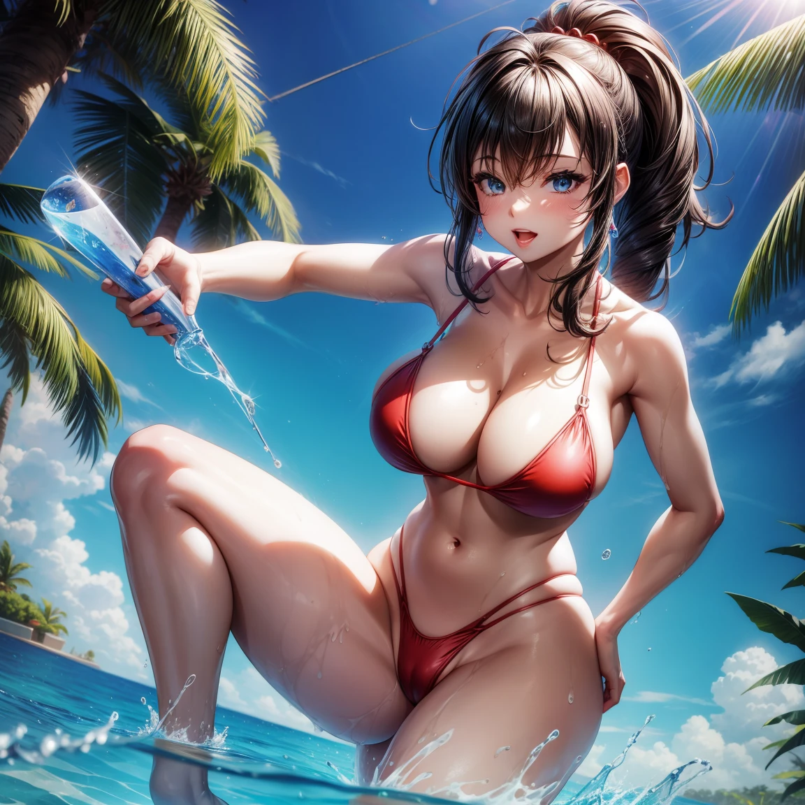 (8K ,hyper-detailing,ultra real photo,Best masterpiece,natural,Perfect artwork,Perfect female body),Two cute busty girls ,(Big tits),Crystal clear pool,swim ring,Water slides,Cute water doll,Virtual Showcase,Sexy red bikini,Stylish hairstyle,Cute sexy red swimsuit girl girl,Cool clothes,Built-in thong,The cracks are relatively large,slovenly,stretch the meat,Raised sexy,obscene exposure ,titmouse,fully body photo