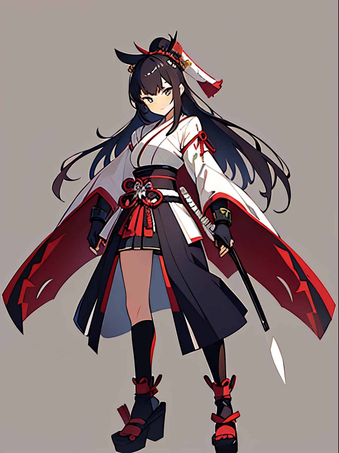 samurai girl, full body