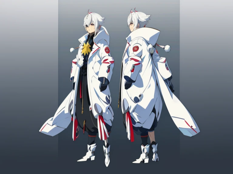 Character Sheets, Three types，Shot Full Body，Game Character Design，(Character Sheet:1.2),full - body，((tmasterpiece)),(((beste-Qualit))),(Character design, same character, on front, from on the side, At the back), illustartion, 1 girl, hair color, quiff, hairstyle fax, Eyes, Environment change scene, прическа Fax, Pose Zitai, Female, Shirt Shangyi, Star, Charturnbetalora, (Simple background, whitebackground: 1.3), --6, Supreme， White quilted jacket，white hair，white eyes，Standing on your feet，Chinese girl design，Detailed Genshin graphics，anime character design，anime concept art，pretty anime character design，anime character reference sheet，[character design]，highr， Snowman padded jacket，White color hair，White eyes，standing on your feet，Genshin detailed art，Anime character design，anime concept art，pretty anime character design，anime character reference sheet，[character design]，
